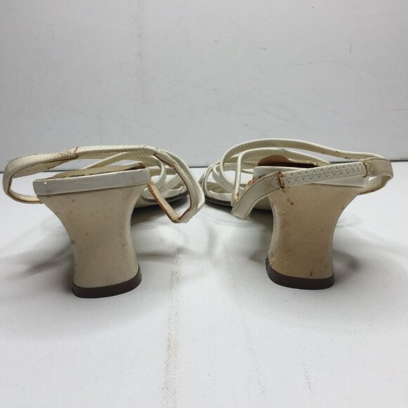 Lifestride Womens White Slingback Strap Block Heel Sandal 95117-0 Formal 10M - Picture 4 of 8